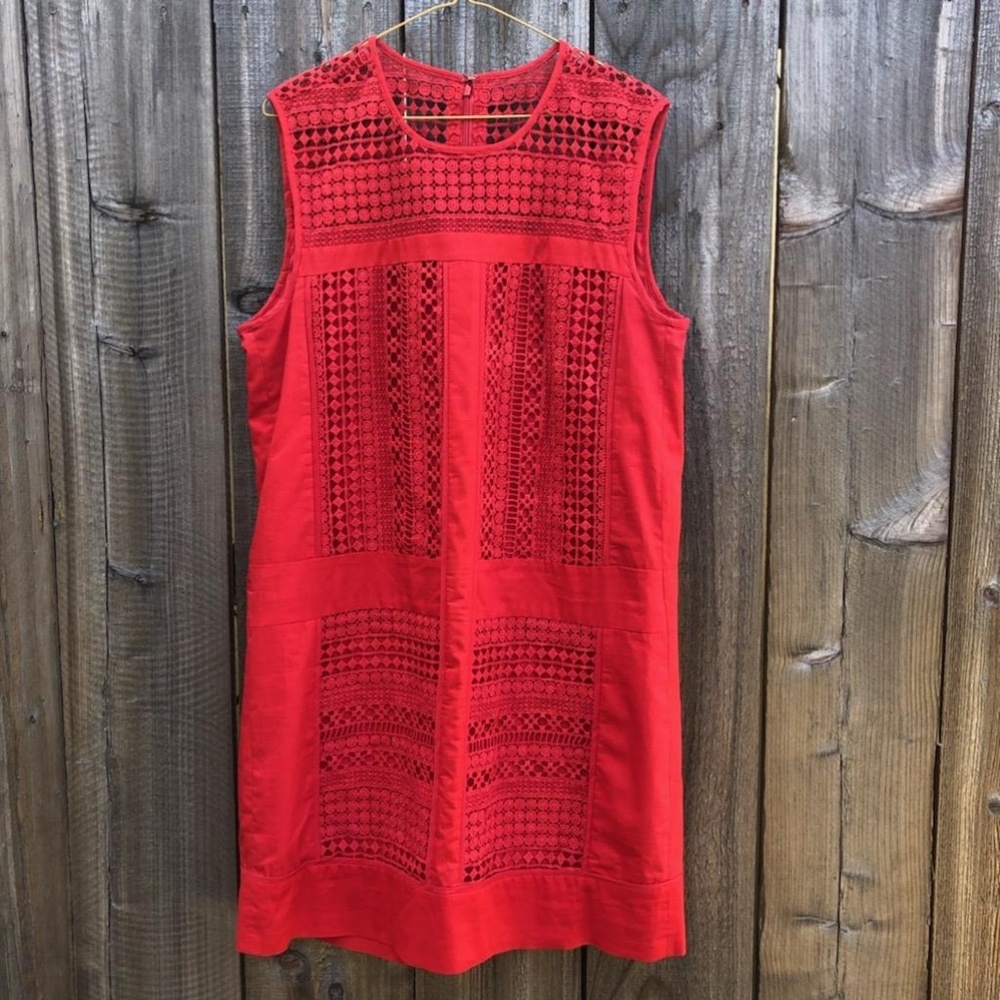 Exceptional Red Cotton Dress